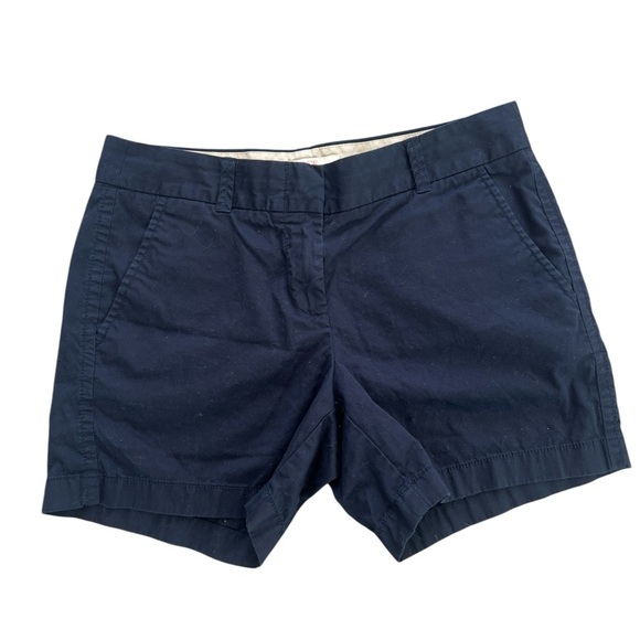 J.CREW Chino Brown-In Navy Blue Shorts Womens Size 2 - Picture 1 of 3